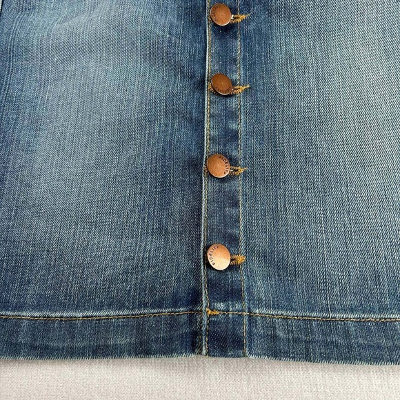 Fidelity Denim Collette High Cigarette Jean Pencil Skirt Multi Button‎ Size 26 - Picture 2 of 8